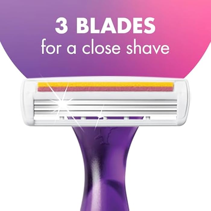 BIC Soleil 3 Scented Women's Disposable 3 Blade Razors, Moisture Strip and Lavender Scented Handles, 4-Pack - Image 5